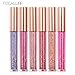 TOPBeauty Fashion Women Glitter Lip Makeup Waterproof Lip Gloss Nude Glitter Shimmer Focallure Lipstick Lip Kit #35