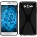 Produktbild PhoneNatic Case für Samsung Galaxy On7 Hülle Silikon schwarz X-Style + 2 Schutzfolien
