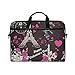 Produktbild Ahomy Eifel Tower Love Heart Rose Multifunktionale Stofftasche Wasserdicht Laptop Tasche Aktentasche Schultertasche Messenger Bag