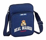 Safta Real Madrid Basket Oficial bandolera pequeña con bolsillo exterior para usos múltiples. 2 años de garantía.