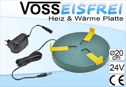 Heizplatte für Tränkenwärmer Tränkenheizung , 20cm, inkl. Netzteil 24V/ 12W