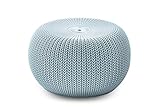 Keter Knit Indoor/Outdoor Large Ottoman Poof Pod Seat Bench - Misty Blue (Garden &amp; Outdoors)