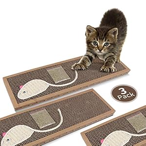 Nobleza – Rascador de cartón para Gatos. Alfombrilla con Catnip. 38cm * 12.5cm * 1.8cm(3)