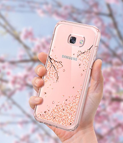 Spigen Carcasa Samsung Galaxy A5 2017  con Dise  o de Flores y Cristal Transparente