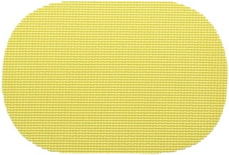 Kraftware 13936 Fishnet Placemat Dz, Oval, Lemon