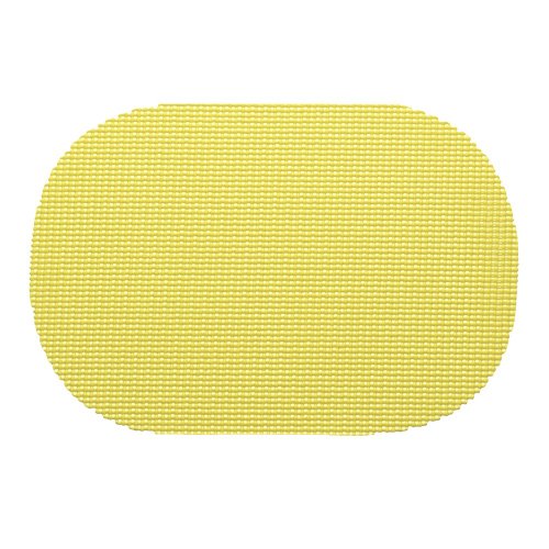 Kraftware 13936 Fishnet Placemat Dz, Oval, Lemon