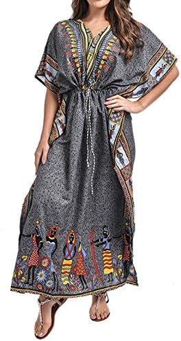 Loire Couture Women's Printed Casual Dress (AF/Grey)