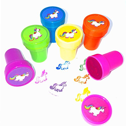 6 x Einhorn Stempel Mitgebsel Kindergeburtstag Kinderstempel Einhornparty Giveaway Kinderparty