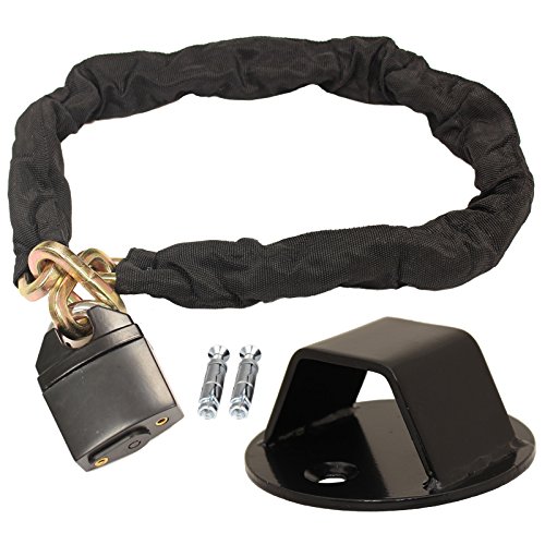 Preisvergleich Produktbild Ryde 1m Motorradkette mit Vorhängeschloss und Bodenanker