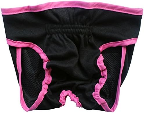 Septven Female Pet Dog Hygienic Sanitary Pants Washable Dry Diaper Nappy Pants Incontinence Protective Brief Underwear Hygiene Pant (L, Black)