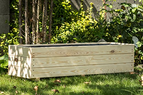 détail caisse de fleur, jardinière en bois. HIT. 40-120 cm x 35 x 30. 120x35x30 bois