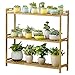 Produktbild Blumenregal ZJM Mehrschicht-Massivholz-Blumen-Stand Boden-stehendes Wohnzimmer-Balkon-saftiges Pflanzer-Regal Raumsparendes Scindapsus-Topf-Gestell Gartenregal (Größe : L-100cm)