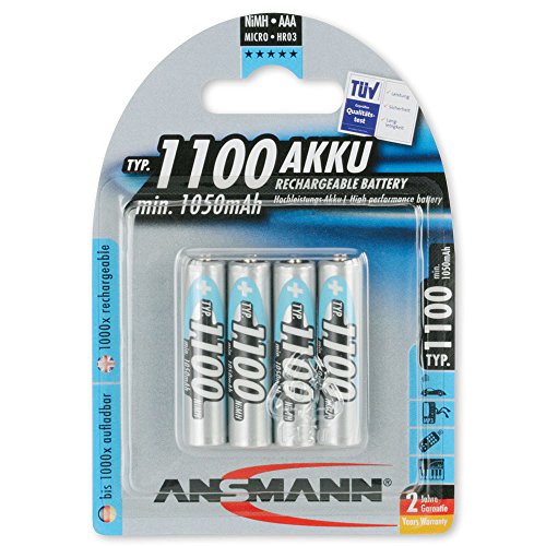 Book's Cover of Ansmann Piles Réchargeables NiMH AAAHR03 Micro Professional Type AAA 1100mAh min 1050mAh 4 Piles