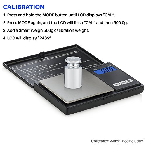 Smart Weigh SWS600 Digitale Taschenwaage Küchenwaage Briefwaage 600 x 0.1g - 6