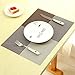 Price comparison product image Mats & Pads - Fashion PVC Dining Table Placemat Europe Style Tableware Pad Coaster Coffee Tea Place Mat - Calendar Dinner Elephant Storage Hard Disposable Round Paper Infant Cloth Coffe