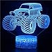 Produktbild Bbdeng Monster truck 3d nachtlicht led bunte touch farbe schlafzimmer nachttischlampe hause usb kreatives geschenk licht acryl lampenschirm 160x180x4MM