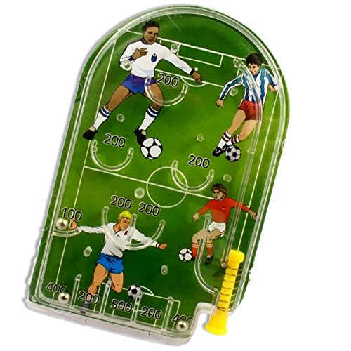Fußball Flipper, mit Stoßhebel, Punkten und drei Kugeln, Mitgebsel zum Kindergeburtstag, 12cm