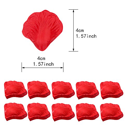 Coceca 1000 Stück Rosenblüten, Rosenblätter, Blumenblätter aus Seide, Kunstblumen für Hochzeit Feier Deko, Valentinstag romatische Überraschung - 4