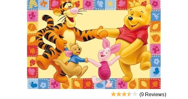 Toyone Disney Winnie Pooh Friends Kinder Teppich 170x100cm