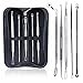 Hotrose® 5 Professional Surgical Extractor Blackhead & Blemish Remover Kit with Leather Bag