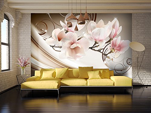 FOTOTAPETE 350×245 cm – VLIES TAPETE PREMIUM – PROFI QUALITÄT – 3 Farben zur Auswahl – Top moderne Wanddeko – Wandbilder XXL – Riesen Wandbild – Top Design Tapete – Neue exklusive Edition mit noch besser Druckauflösung – Deutsches Premium Vlies – Blumen b-A-0222-a-b - 2