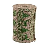 Material: arpillera Ciervos árbol De Arpillera De Yute De Arpillera Rústica Cinta Impresa Decoración De Navidad