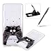 Produktbild Hülle für Sony Xperia XZ2 Compact Transparent Weiche Silikon Malerei Muster, Herzzer Backcover Kratzfeste Rutschfest Flexibel Gel TPU Bumper Schale Case Cover Tasche Schutzhülle für Sony Xperia XZ2 Compact - Schwarze Weiße Katze