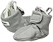 Lodger Cotton Quilt Baby Booties (0 - 3 Months, Grey)