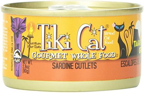 Tiki Cat Gourmet Whole Food 12-Pack Tahitian Grill Sardine Cutlets Pet Food