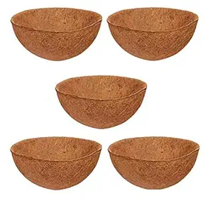 COIR GARDEN Fiber Hanging Planter, Brown, 10 inch, 5 Piece