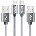 Produktbild USB-Kabel Type-C, 1m Nylon Ladekabel, 2-Pack Typ C USB Kabel für Samsung Galaxy S9 / S9 Plus, S8 / S8 Plus, Nexus 5X / 6P, Huawei Mate 9, LG G5 / G6 und viele weitere Geräte, grau