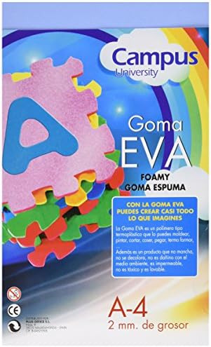 CAMPUS University EVA A4 SBL Foam Rubber, 2 mm Thick, A4, Pack of 10, Light Blue