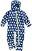 Playshoes Unisex Baby All-In-One Fleeceoverall Dots Overall, Blue (Navy), 0-3 Months (Manufacturer Size:62cm)