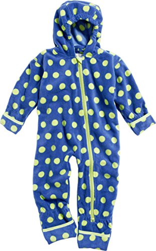 Playshoes Unisex Baby All-in-One Fleeceoverall Dots Overall, Blue (Navy), 9-12 Months (Manufacturer Size:80 cm)