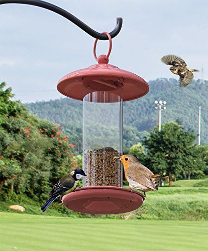 Realsun Hanging Garden Bird Feeder Station Table Seed Station Pink