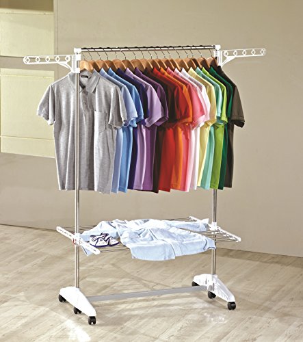 SONDERANGEBOT: One Click Luxus Wäscheständer® E1, Wäscheturm und Garderobe 2in1