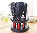 Veroda Professional Brilliant Salon Style Hair Care Hair Brush Gift Set with Mirror 5pcs Set (Random Color)