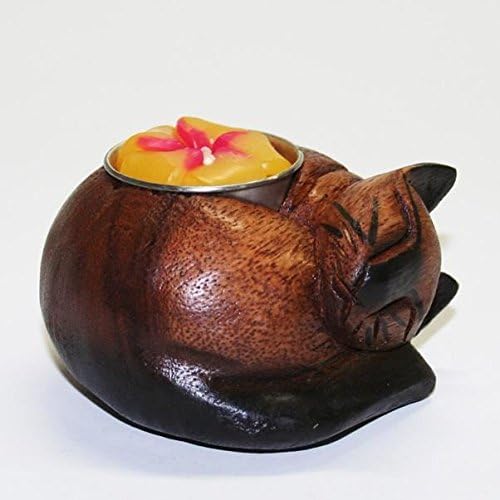 Siesta Crafts | Curled Cat Tea Light Holder | 1 x each