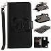 Produktbild Hülle für LG V3 / LG Aristo MS210, LG V3 Hülle / Handyhülle / Schutzhülle / Ledertasche / Tasche / Case / Cover / Flip Brieftasche, Anlike Geprägte Panda für LG V3 / LG Aristo MS210 Bookstyle Kartenfach Standfunktion Handytasche mit Abnehmbar Handy Lanyard für [LG V3 / LG Aristo MS210] - schwarz