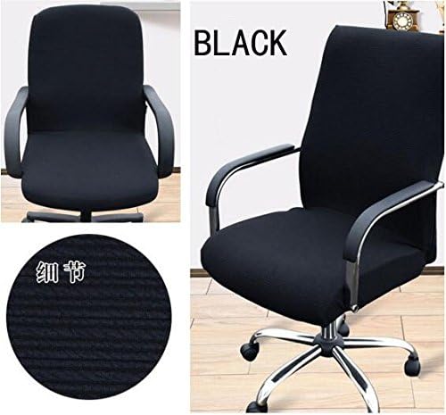 Shihualine Slipcovers Cloth Office Chair pads Removable Cover stretch cushion Resilient Fabric (Size L)