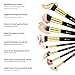 BESTOPE® 8PCs Makeup Brushes Cosmetic Make up Brushes Set Foundation Blending Blush Eyeliner Face Powder Brush for Girls (Black Gold)