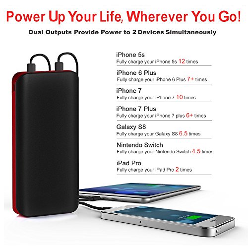 Bater a Externa Power Bank 25000mAh Cargador Port til con Ultra Alta Capacidad Puertos Dobles y Linterna LED de 4 Modos para IPhone X 8 7 6 Puls IPad Samsung Galaxy Androide y Otros Dispositivos reviews Bater a Externa Power Bank 25000mAh Cargador Port til con Ultra Alta Capacidad Puertos Dobles y Linterna LED de 4 Modos para IPhone X 8 7 6 Puls IPad Samsung Galaxy Androide y Otros Dispositivos