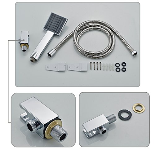OBEEONR® Thermostat Brausegarnitur Set Duschpaneel Regendusche mit LCD Display Wassertemperatur Duscharmatur Dusche Duschsäule Bad Säule Armatur - 8