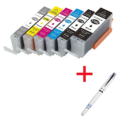G  n  rique Compatible Canon pgi-570  x l cli-571  x l Cartouches d encre  6  couleurs  pour Canon Pixma mg5750  mg5751  mg5752  mg5753  mg6850  mg6851  mg6852  mg6853