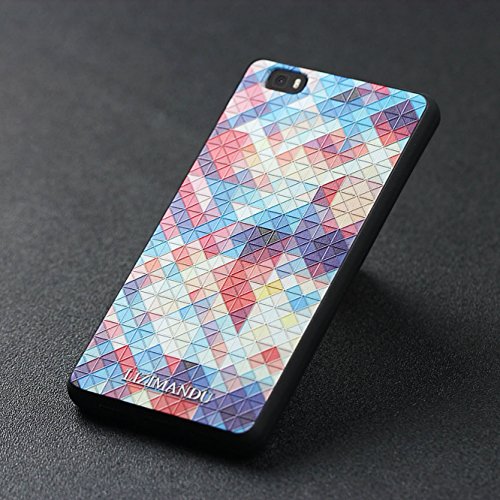 Huawei P8 Lite Funda Lizimandu 3D Patr  n Protectiva Carcasa de Silicona Gel TPU estrecha Case Cover Para huawei p8 lite Colorful Estopa Colorful Pizzle 