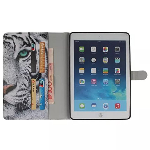 iPad Mini 1/2/3 Hülle, Deenor Bunt Painting und Stilvoll Brieftasche Tasche PU Leder Flip Protective Stand Tasche Schutzhülle Hülle für Apple iPad Mini 1/2/3 Generation.[Tiger] - 9