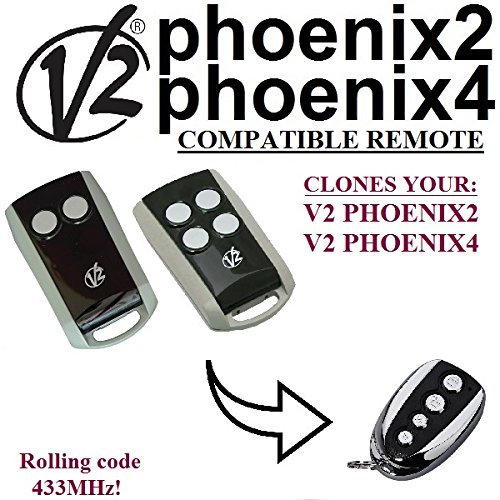 V2 Phoenix2, V2 Phoenix4 compatible mando a destancia, 433,92Mhz rolling code CLON, 4-canales reemplazo transmisor Al mejor precio!!!