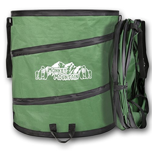 Monkey Mountain Popup Gartensack 80 Liter aus ultrastabilem, wasserdichten Oxford Polyester 600D mit robusten Tragegriffen