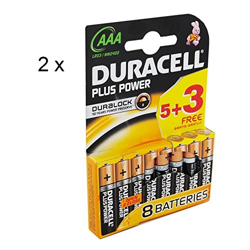 Price comparison product image 16x Duracell MN2400 Plus Power AAA Triple A Size Remote Battery Batteries
