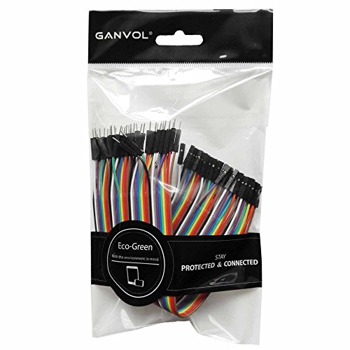 Ganvol 40 St. 20cm Stecker- Buchse Breadboard Jumper Wire Cable Kabel Steckbrücken Drahtbrücken für Arduino, Raspberry Pi Model A / Model B 1 1+ 2 3 / Computer Module / Zero - 3